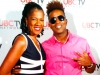 Amelia Moore & Tabou TMF on the red carpet at UBCTV's Lights Of Harlem TV Show taping at TAJ Lounge in NYC